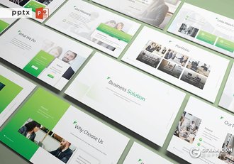 30页渐变配色企业介绍项目合作融资计划PPT模板5种渐变配色 - 顶尖PPT