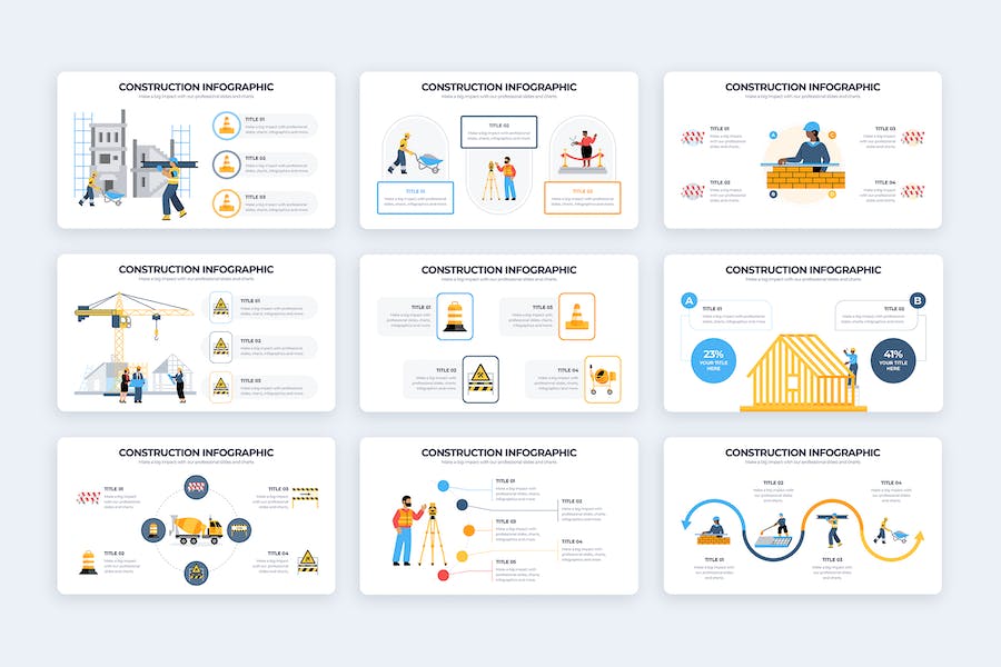 建筑工程项目管理施工流程商业计划PPT模板 - 顶尖PPT