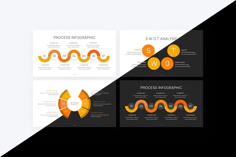国外创意橙色营销方案策划keynote模板 - 顶尖PPT