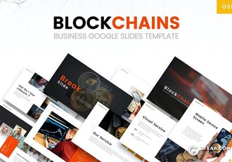 30页区块链技术介绍虚拟货币推广企业介绍宣传Google slides模板 - 顶尖PPT