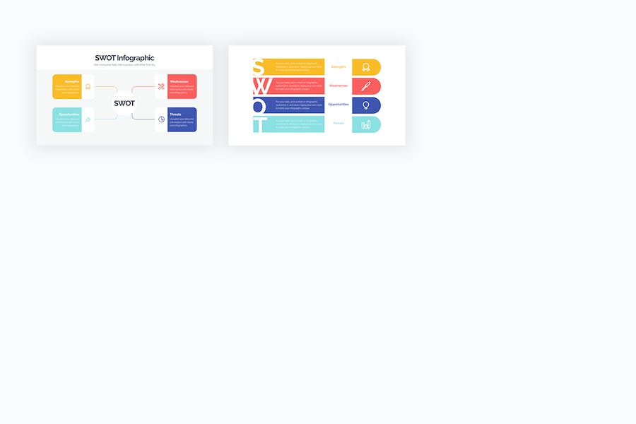 企业SWOT分析战略规划信息图Keynote模板 - 顶尖PPT