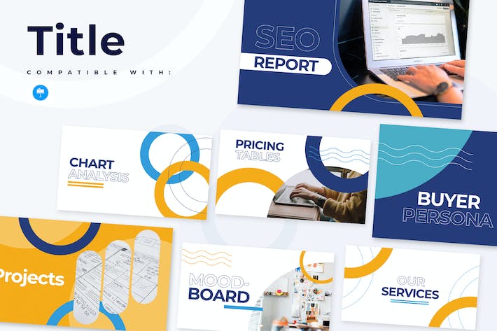 商业标题封面幻灯片信息图Keynote模板 - 顶尖PPT