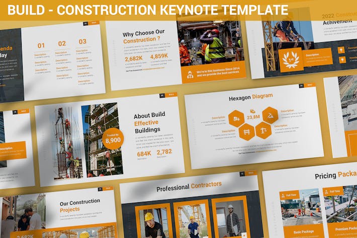 建造工程施工keynote模板 - 顶尖PPT