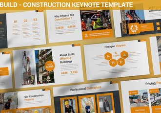 建造工程施工keynote模板 - 顶尖PPT