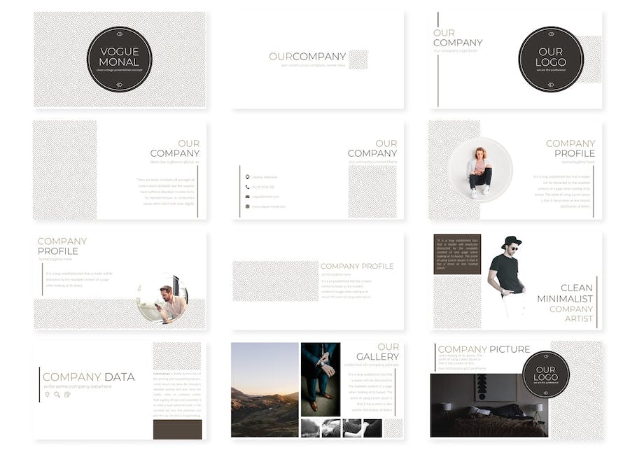 时尚杂志编辑排版内容视觉展示PPT模板 - 顶尖PPT