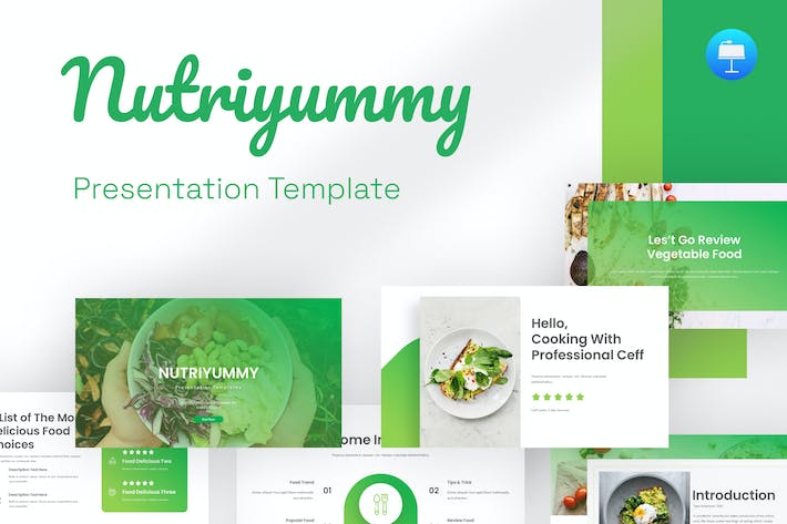 食品营养健康keynote模板 - 顶尖PPT