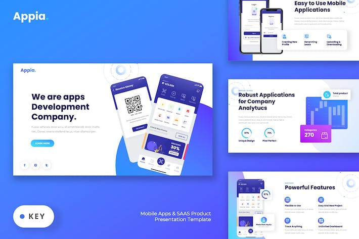 移动应用与SaaS业务展示Keynote模板 - 顶尖PPT