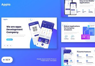 移动应用与SaaS业务展示Keynote模板 - 顶尖PPT