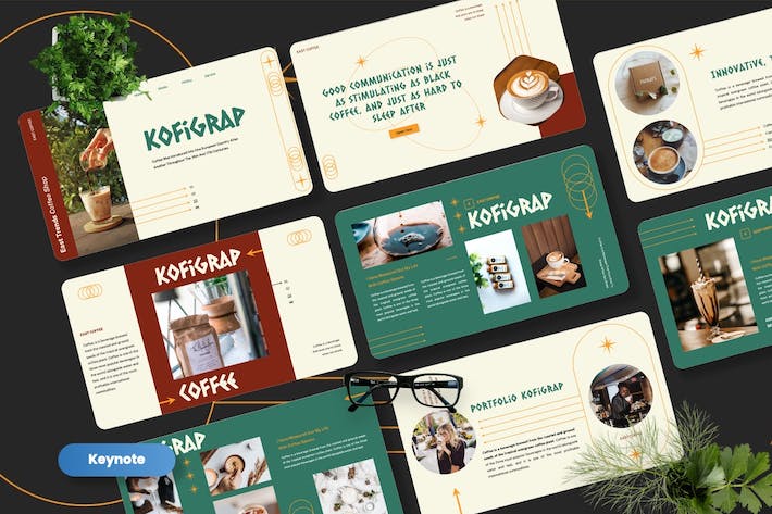 咖啡品牌推广营销方案Keynote模板 - 顶尖PPT