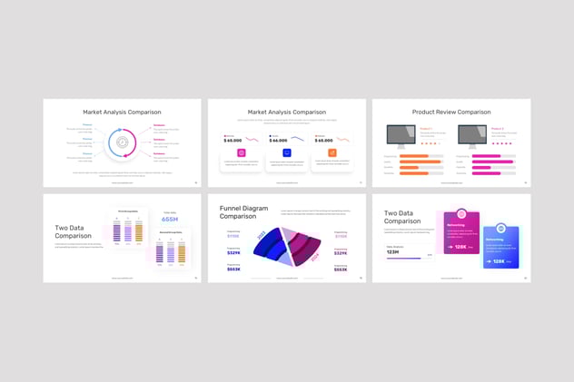 数据比较信息图形keynote模板 - 顶尖PPT