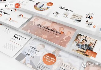 30页国外高端商务风格业务合作项目展示工作计划总结PPT模板5种主题配色 - 顶尖PPT