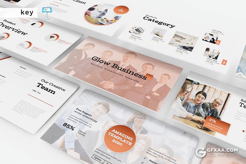 30页国外高端商务风格业务合作项目展示工作计划总结keynote模板5种主题配色 - 顶尖PPT