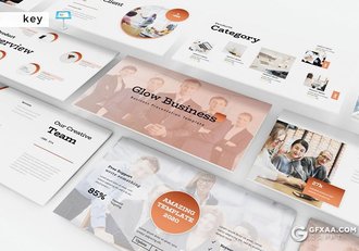 30页国外高端商务风格业务合作项目展示工作计划总结keynote模板5种主题配色 - 顶尖PPT