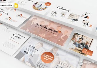 30页国外高端商务风格业务合作项目展示工作计划总结Google slides模板5种主题配色 - 顶尖PPT