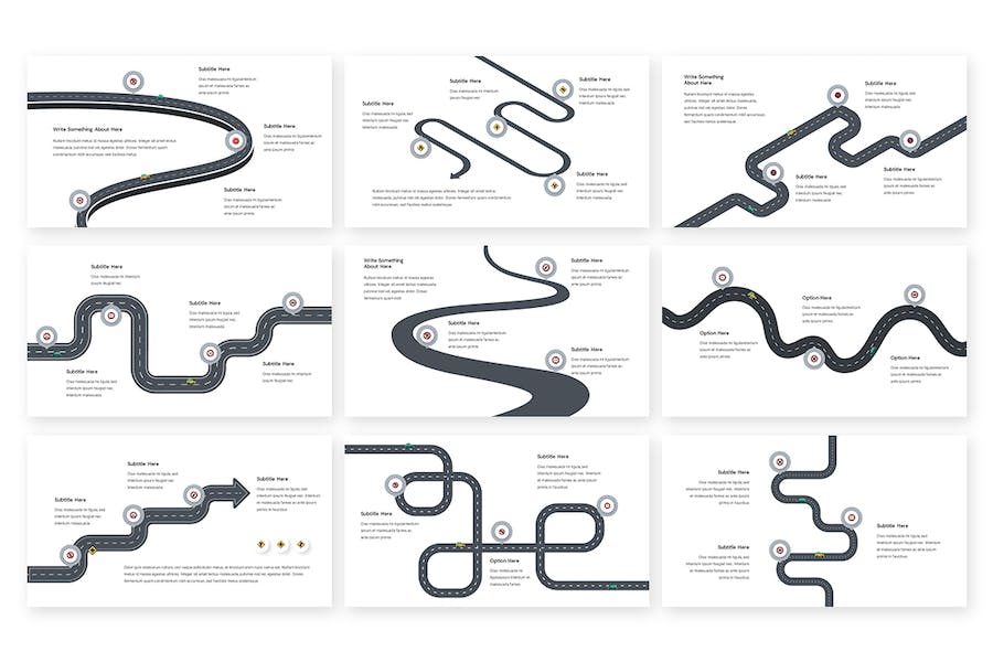 项目规划时间路线图导航PPT模板 - 顶尖PPT