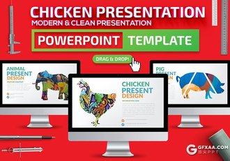 38页创意动物剪影图片占位符图文搭配设计PPT模板 - 顶尖PPT