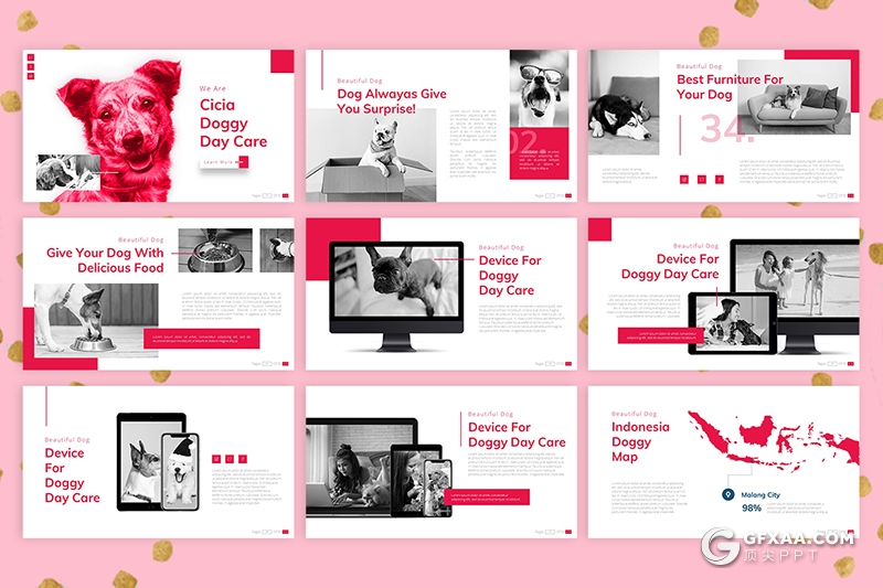 30页宠物介绍宠物店宠物主题PPT模板 - 顶尖PPT