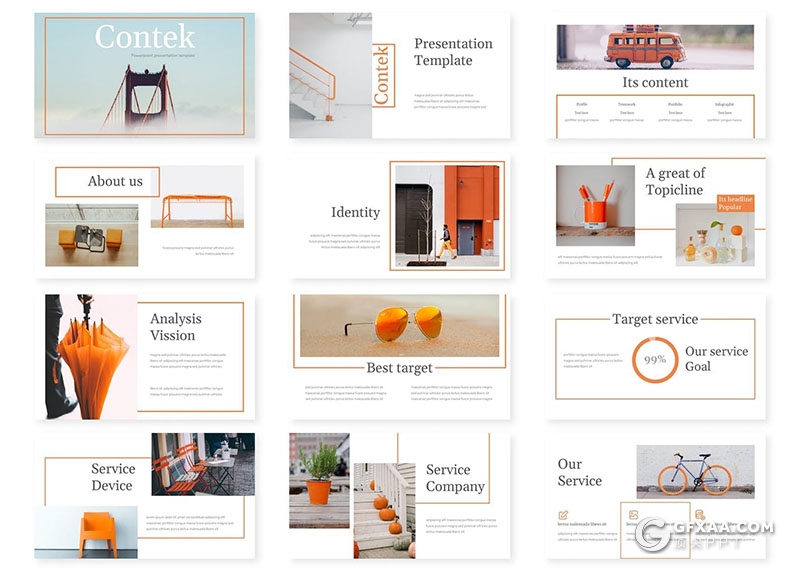 30页极简风格文艺小清新时尚流行PPT模板5种主题配色 - 顶尖PPT