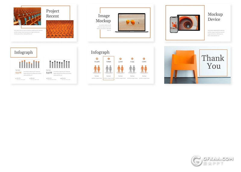 30页极简风格文艺小清新时尚流行PPT模板5种主题配色 - 顶尖PPT