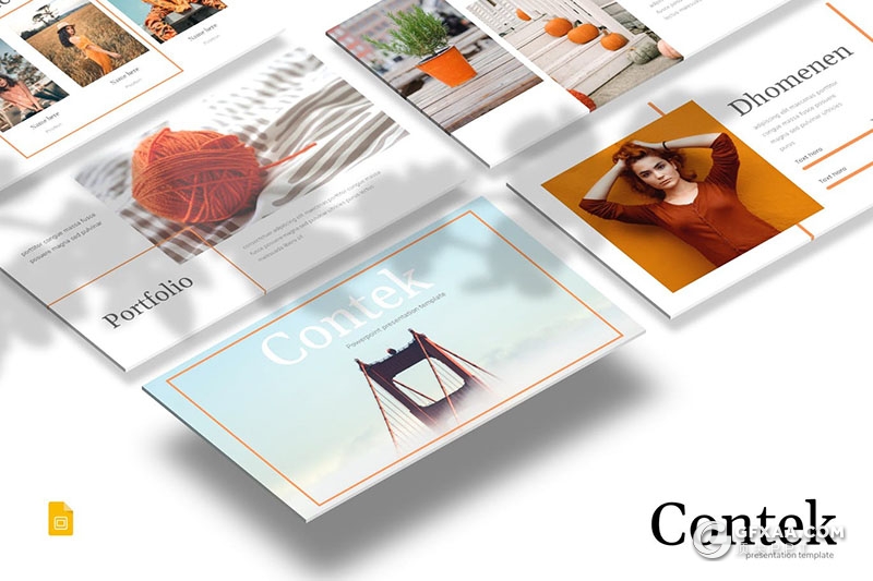 30页极简风格文艺小清新时尚流行Google slides模板5种主题配色 - 顶尖PPT