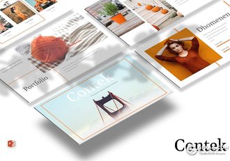 30页极简风格文艺小清新时尚流行PPT模板5种主题配色 - 顶尖PPT