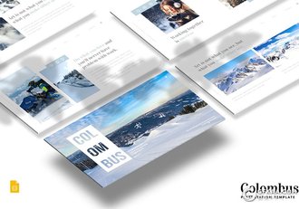 30页简约干净风格摄影美图景点介绍展示Google slides模板5种主题配色 - 顶尖PPT