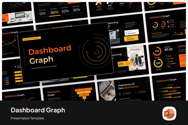 仪表板图表展示分析PPT模板 - 顶尖PPT