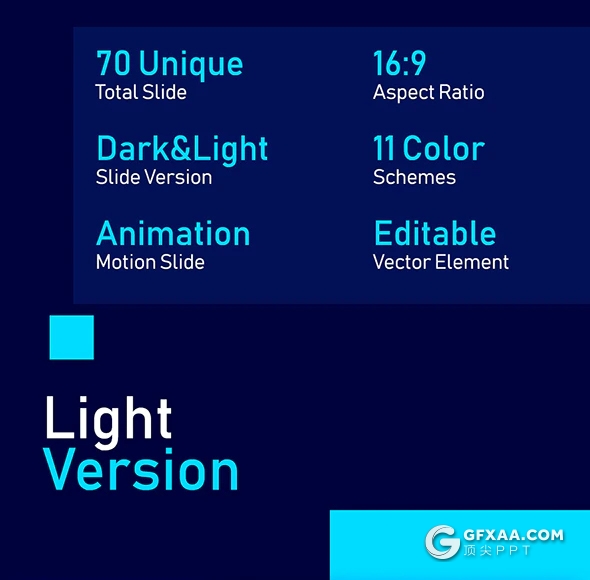70页国外精美设计风格商务公司企业介绍工作汇报总结PPT模板11种主题配色 - 顶尖PPT