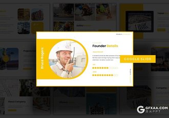 30页创意建筑工程行业工作汇报企业介绍多用途Google slides模板5种主题配色 - 顶尖PPT