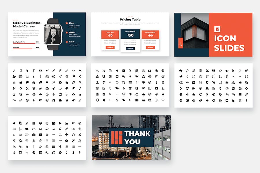 企业战略规划商业模式画布展示PPT模板 - 顶尖PPT