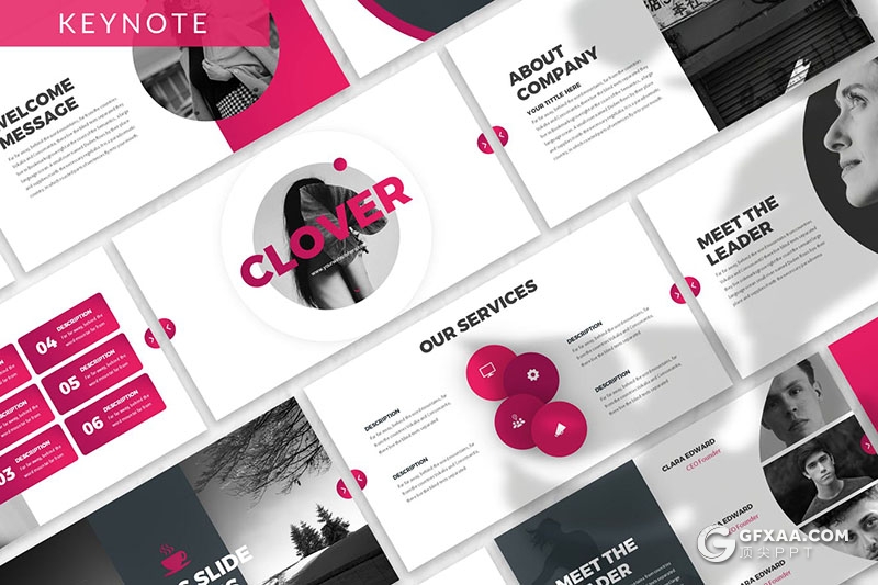 30页时尚简约风格工作计划总结多用途keynote模板3种主题配色 - 顶尖PPT