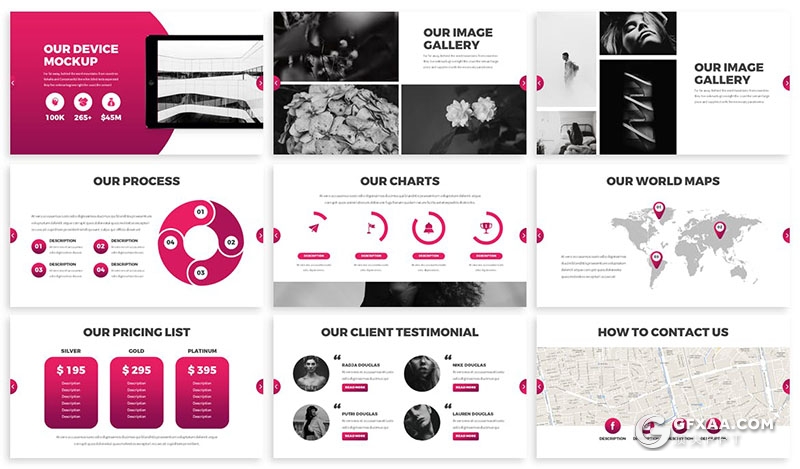 30页时尚简约风格工作计划总结多用途PPT模板3种主题配色 - 顶尖PPT