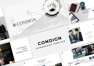 30页国外商务风格企业介绍工作总结汇报通用PPT模板5种主题配色 - 顶尖PPT