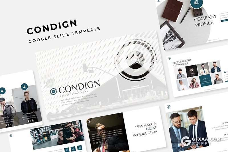 30页国外商务风格企业介绍工作总结汇报通用Google slides模板5种主题配色 - 顶尖PPT