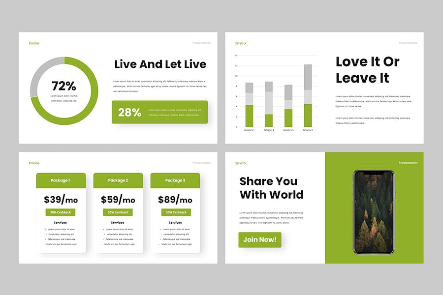 地球环境保护意识宣传教育PPT模板 - 顶尖PPT