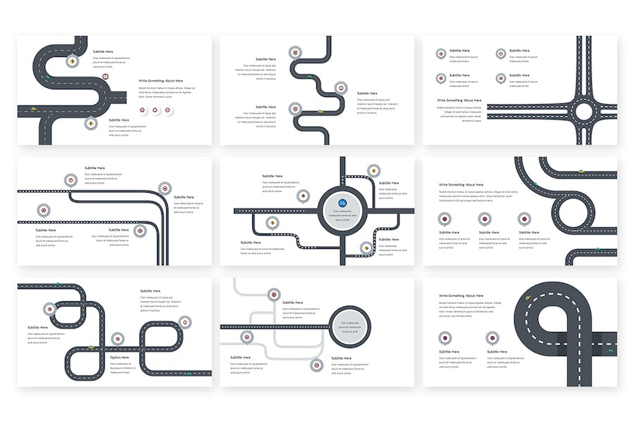 项目规划时间路线图导航PPT模板 - 顶尖PPT