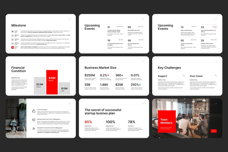 极简风格业务展示PPT模板 - 顶尖PPT