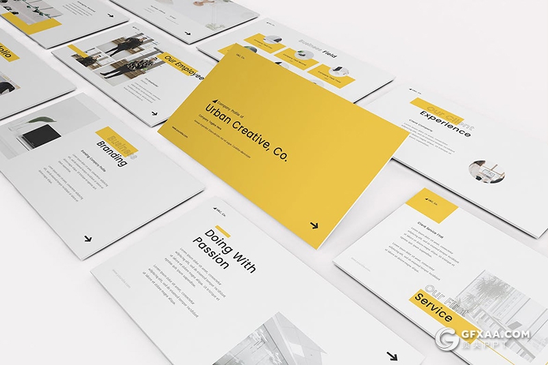 31页黄色商务团队介绍企业宣传介绍keynote模板 - 顶尖PPT