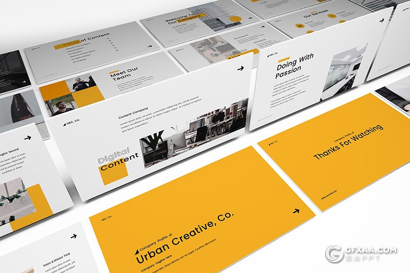 31页黄色商务团队介绍企业宣传介绍keynote模板 - 顶尖PPT