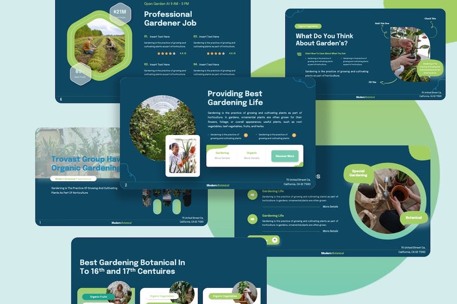 园艺植物品牌推广宣传Keynote模板 - 顶尖PPT