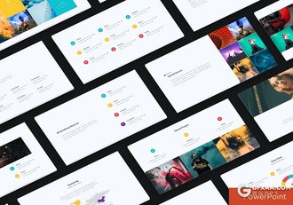 30页彩色扁平化简约商务国外多用途PPT模板 - 顶尖PPT