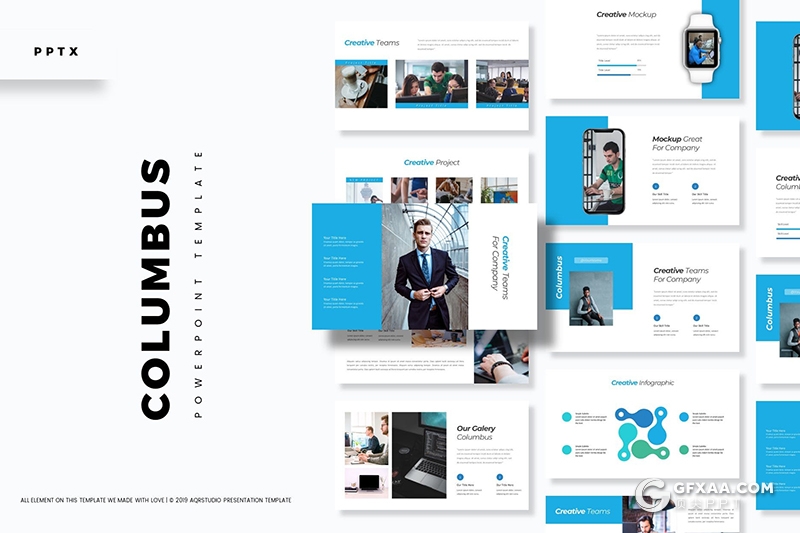 30页蓝绿配色商务风格企业介绍工作计划总结国外多用途ppt模板5种主题配色 - 顶尖PPT