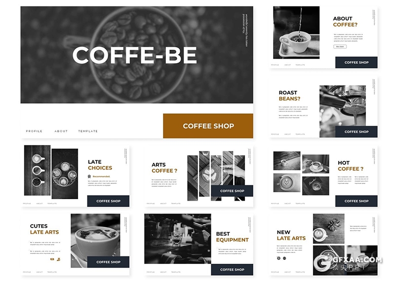 30页咖啡酿造工艺介绍咖啡行业数据分析调研keynote模板5种主题配色 - 顶尖PPT