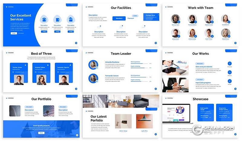 30页国外商务风格企业团队介绍工作计划汇报多用途keynote模板3种主题配色 - 顶尖PPT