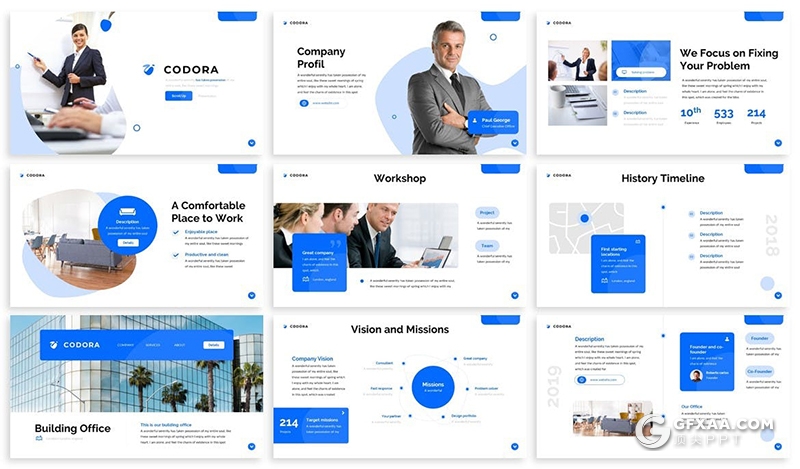 30页国外商务风格企业团队介绍工作计划汇报多用途keynote模板3种主题配色 - 顶尖PPT