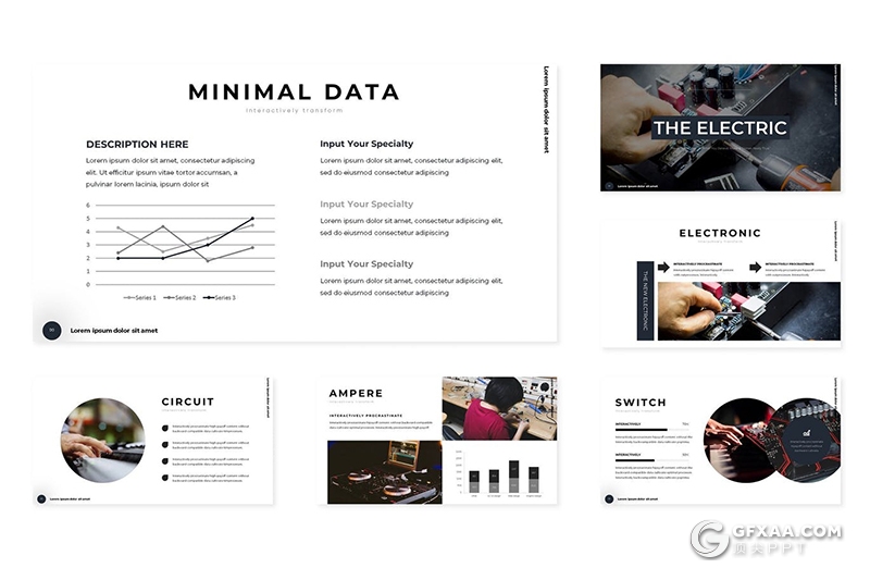 30页国外简约设计工作汇报多用途Google slides模板5种主题配色 - 顶尖PPT