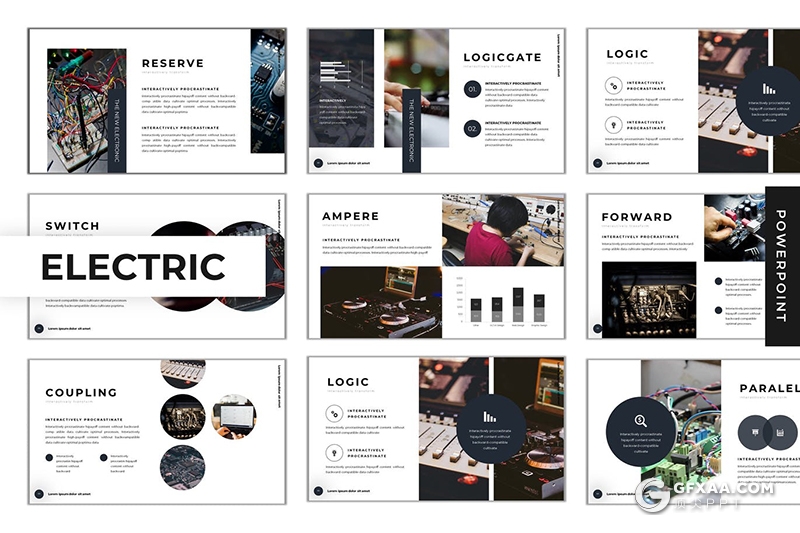 30页国外简约设计工作汇报多用途PPT模板5种主题配色 - 顶尖PPT