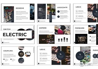 30页国外简约设计工作汇报多用途PPT模板5种主题配色 - 顶尖PPT