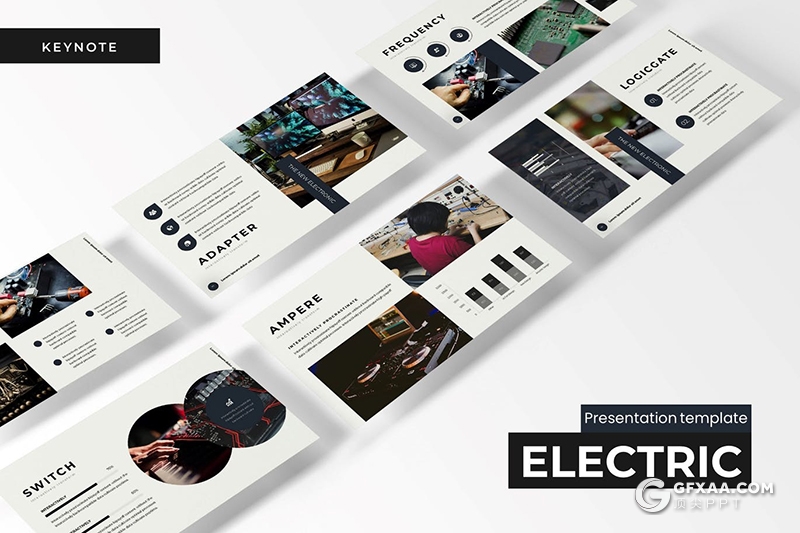 30页国外简约设计工作汇报多用途keynote模板5种主题配色 - 顶尖PPT