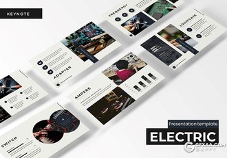 30页国外简约设计工作汇报多用途keynote模板5种主题配色 - 顶尖PPT